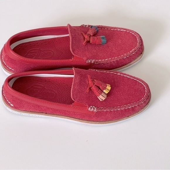 Sperry Cloud Authentic Original Red Suede Tassel Loafers Men Size 6 Rare Preppy main image 7